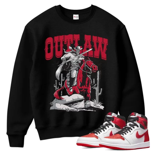 TeeVivo Sweatshirt Match Air Jordan 1 Retro High OG Heritage Outlaw – Air Jordan 1 Sweatshirt, AJ1 Sweatshirt