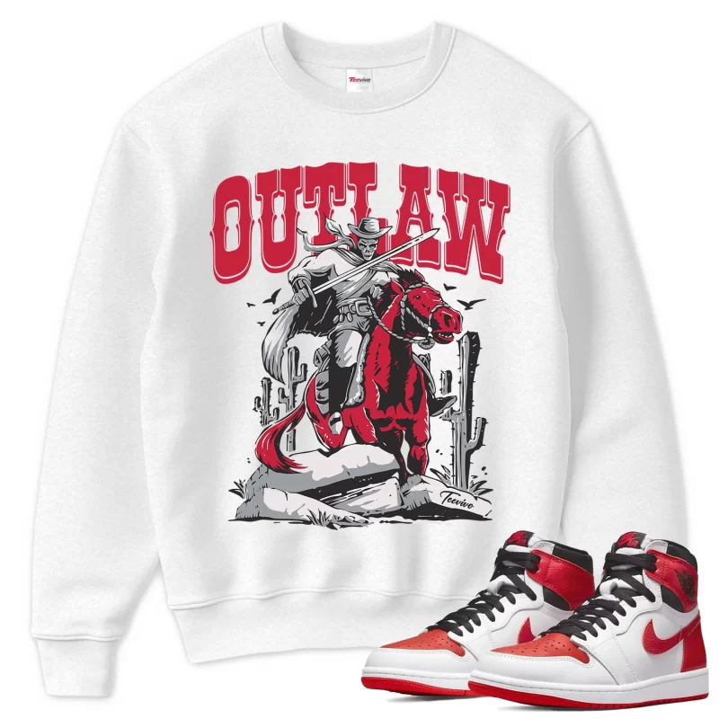 TeeVivo Sweatshirt Match Air Jordan 1 Retro High OG Heritage Outlaw – Air Jordan 1 Sweatshirt, AJ1 Sweatshirt
