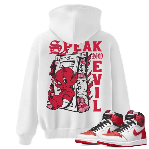 TeeVivo Hoodie Match Air Jordan 1 Retro High OG Heritage Speak no evil – Air Jordan 1 Hoodie, AJ1 Hoodie