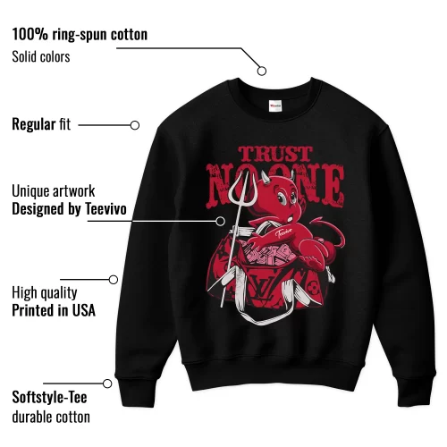 TeeVivo Sweatshirt Match Air Jordan 1 Retro High OG Heritage Trust no one – Air Jordan 1 Sweatshirt, AJ1 Sweatshirt