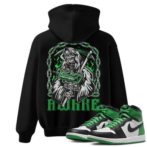TeeVivo Hoodie Match Air Jordan 1 Retro High OG Lucky Green Awake – Air Jordan 1 Hoodie, AJ1 Hoodie