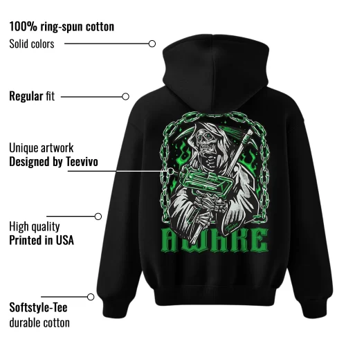 TeeVivo Hoodie Match Air Jordan 1 Retro High OG Lucky Green Awake – Air Jordan 1 Hoodie, AJ1 Hoodie