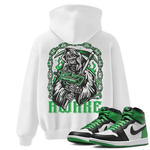 TeeVivo Hoodie Match Air Jordan 1 Retro High OG Lucky Green Awake – Air Jordan 1 Hoodie, AJ1 Hoodie