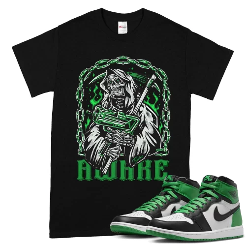 TeeVivo T-Shirt Match Air Jordan 1 Retro High OG Lucky Green Awake – Air Jordan 1 Shirt, AJ1 Shirt