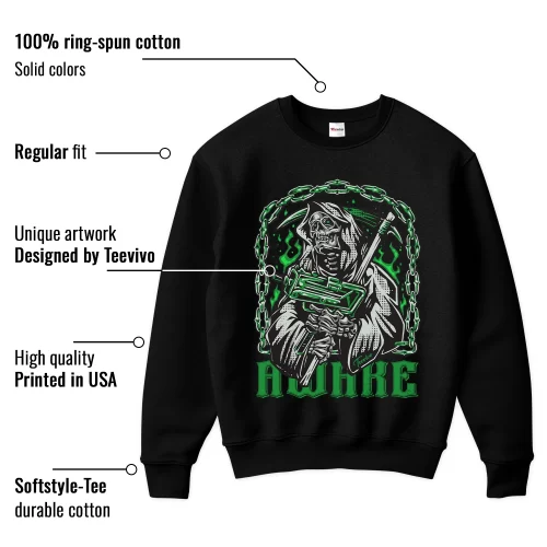 TeeVivo Sweatshirt Match Air Jordan 1 Retro High OG Lucky Green Awake – Air Jordan 1 Sweatshirt, AJ1 Sweatshirt