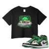 TeeVivo Crop Top Match Air Jordan 1 Retro High OG Lucky Green Blessed – Air Jordan 1 Crop Top, AJ1 Crop Top