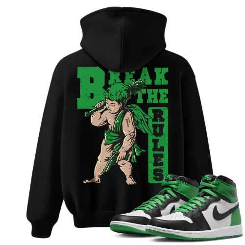 TeeVivo Hoodie Match Air Jordan 1 Retro High OG Lucky Green Break the rules – Air Jordan 1 Hoodie, AJ1 Hoodie