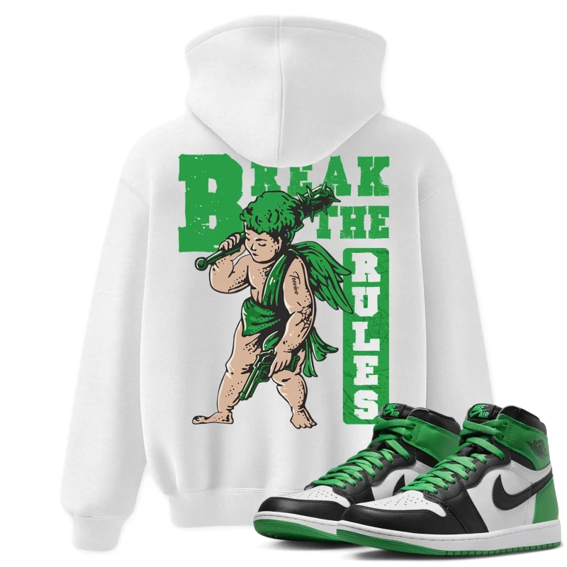 TeeVivo Hoodie Match Air Jordan 1 Retro High OG Lucky Green Break the rules – Air Jordan 1 Hoodie, AJ1 Hoodie