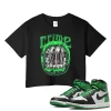 TeeVivo Crop Top Match Air Jordan 1 Retro High OG Lucky Green Crime – Air Jordan 1 Crop Top, AJ1 Crop Top