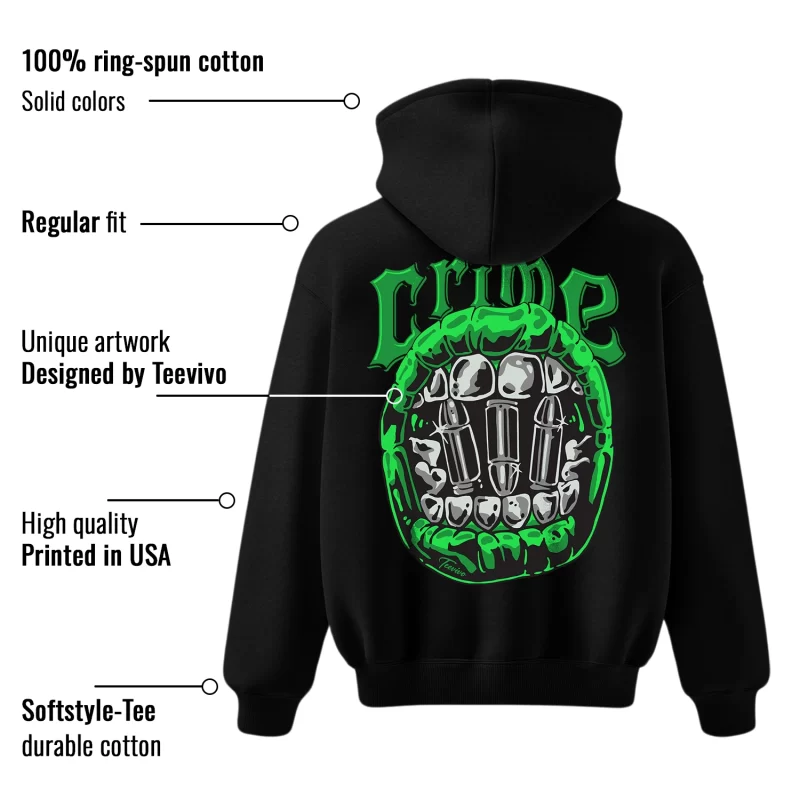 TeeVivo Hoodie Match Air Jordan 1 Retro High OG Lucky Green Crime – Air Jordan 1 Hoodie, AJ1 Hoodie