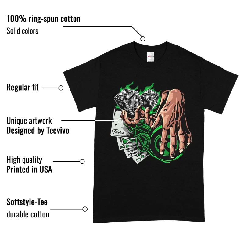 TeeVivo T-Shirt Match Air Jordan 1 Retro High OG Lucky Green Gambling – Air Jordan 1 Shirt, AJ1 Shirt