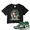 TeeVivo Crop Top Match Air Jordan 1 Retro High OG Lucky Green God Daaamn – Air Jordan 1 Crop Top, AJ1 Crop Top
