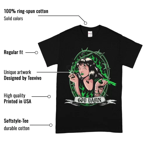 TeeVivo T-Shirt Match Air Jordan 1 Retro High OG Lucky Green God Daaamn – Air Jordan 1 Shirt, AJ1 Shirt