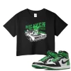 TeeVivo Crop Top Match Air Jordan 1 Retro High OG Lucky Green Heaven vibes – Air Jordan 1 Crop Top, AJ1 Crop Top