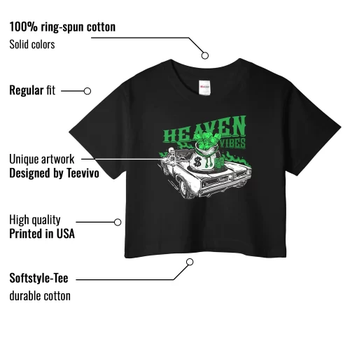TeeVivo Crop Top Match Air Jordan 1 Retro High OG Lucky Green Heaven vibes – Air Jordan 1 Crop Top, AJ1 Crop Top