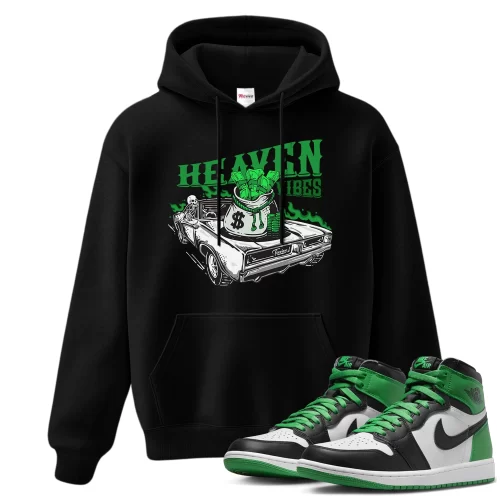 TeeVivo Hoodie Match Air Jordan 1 Retro High OG Lucky Green Heaven vibes – Air Jordan 1 Hoodie, AJ1 Hoodie