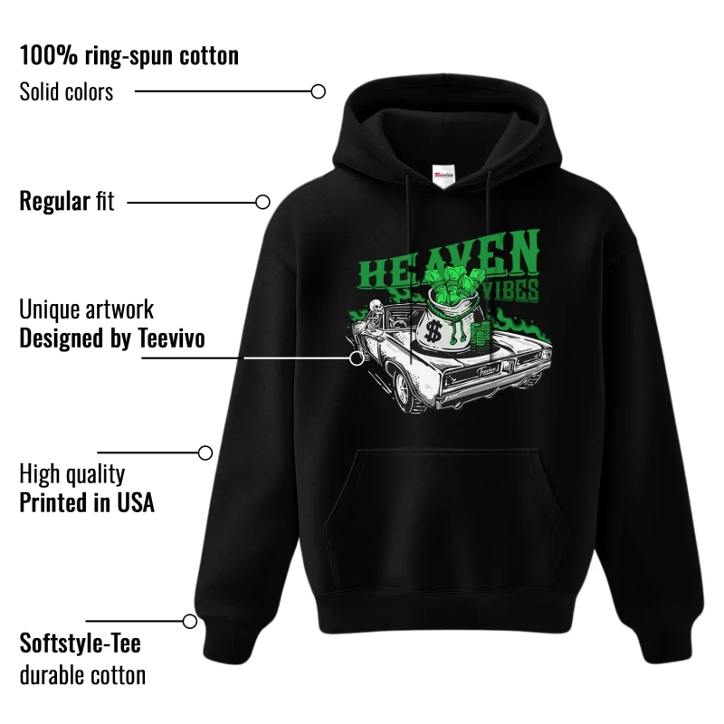 TeeVivo Hoodie Match Air Jordan 1 Retro High OG Lucky Green Heaven vibes – Air Jordan 1 Hoodie, AJ1 Hoodie