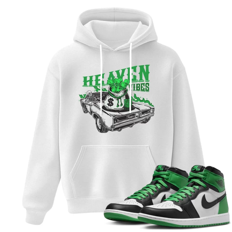 TeeVivo Hoodie Match Air Jordan 1 Retro High OG Lucky Green Heaven vibes – Air Jordan 1 Hoodie, AJ1 Hoodie