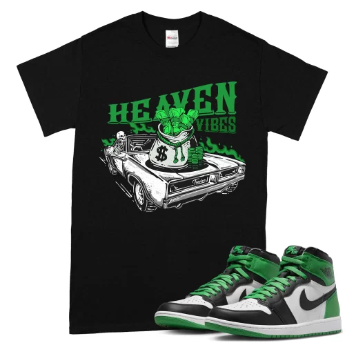 TeeVivo T-Shirt Match Air Jordan 1 Retro High OG Lucky Green Heaven vibes – Air Jordan 1 Shirt, AJ1 Shirt