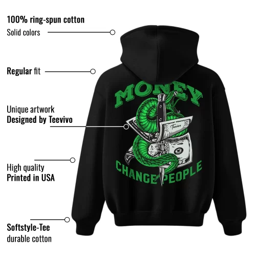 TeeVivo Hoodie Match Air Jordan 1 Retro High OG Lucky Green Money change people – Air Jordan 1 Hoodie, AJ1 Hoodie