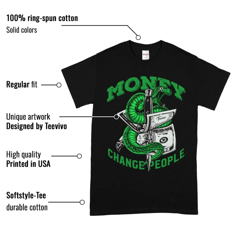 TeeVivo T-Shirt Match Air Jordan 1 Retro High OG Lucky Green Money change people – Air Jordan 1 Shirt, AJ1 Shirt