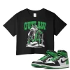 TeeVivo Crop Top Match Air Jordan 1 Retro High OG Lucky Green Outlaw – Air Jordan 1 Crop Top, AJ1 Crop Top