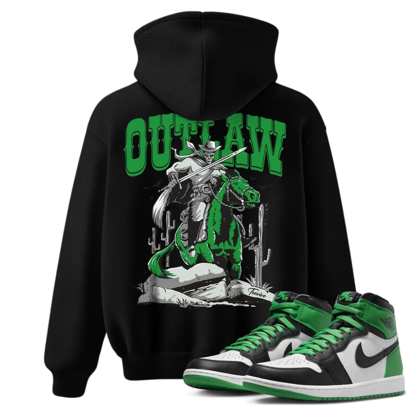 TeeVivo Hoodie Match Air Jordan 1 Retro High OG Lucky Green Outlaw – Air Jordan 1 Hoodie, AJ1 Hoodie