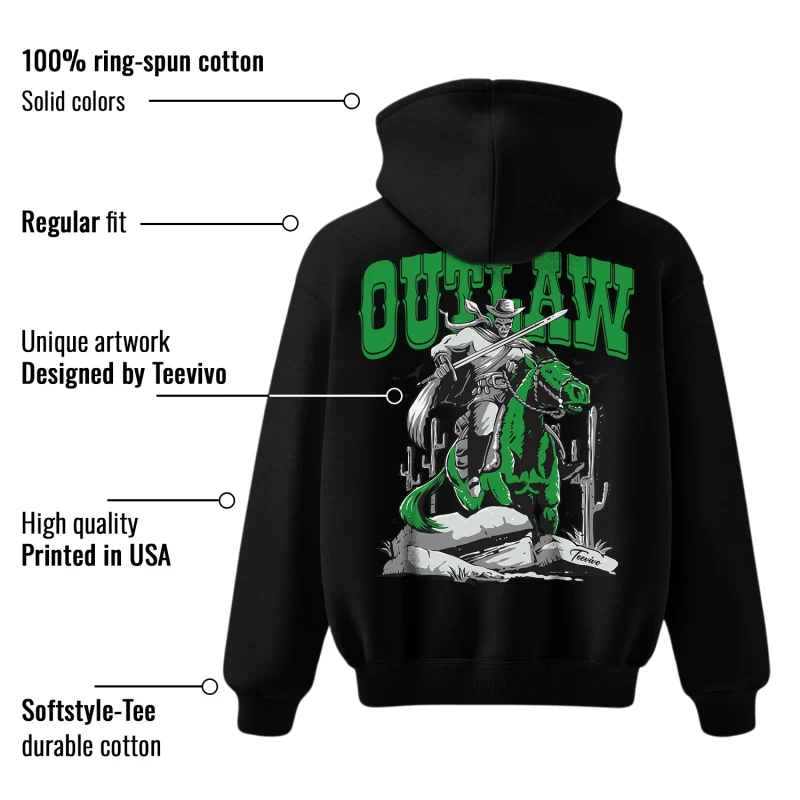 TeeVivo Hoodie Match Air Jordan 1 Retro High OG Lucky Green Outlaw – Air Jordan 1 Hoodie, AJ1 Hoodie