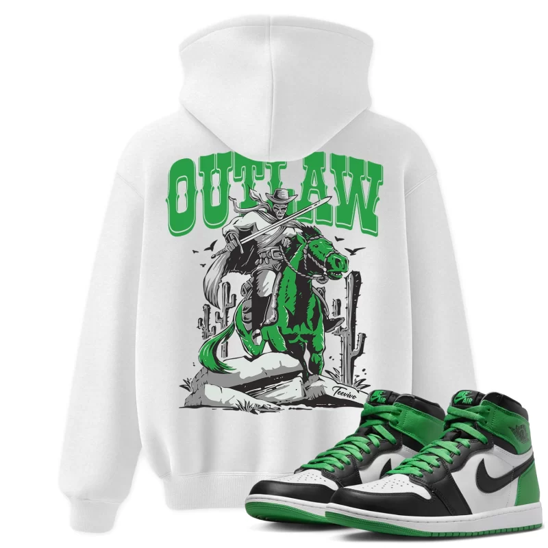 TeeVivo Hoodie Match Air Jordan 1 Retro High OG Lucky Green Outlaw – Air Jordan 1 Hoodie, AJ1 Hoodie