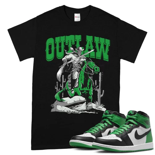 TeeVivo T-Shirt Match Air Jordan 1 Retro High OG Lucky Green Outlaw – Air Jordan 1 Shirt, AJ1 Shirt