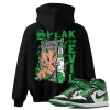 TeeVivo Hoodie Match Air Jordan 1 Retro High OG Lucky Green Speak no evil – Air Jordan 1 Hoodie, AJ1 Hoodie