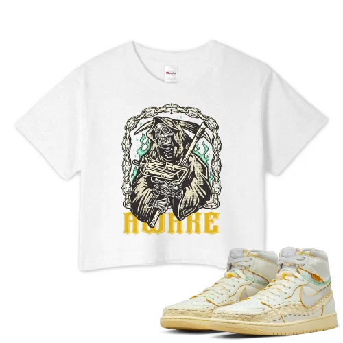 TeeVivo Crop Top Match Air Jordan 1 Retro High OG SP Union LA Bephies Beauty Supply Summer of 96 Awake – Air Jordan 1 Crop Top, AJ1 Crop Top