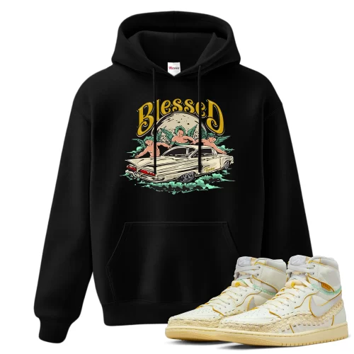 TeeVivo Hoodie Match Air Jordan 1 Retro High OG SP Union LA Bephies Beauty Supply Summer of 96 Blessed – Air Jordan 1 Hoodie, AJ1 Hoodie