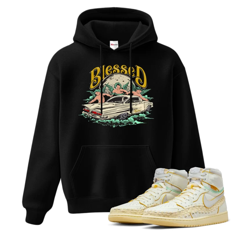 TeeVivo Hoodie Match Air Jordan 1 Retro High OG SP Union LA Bephies Beauty Supply Summer of 96 Blessed – Air Jordan 1 Hoodie, AJ1 Hoodie