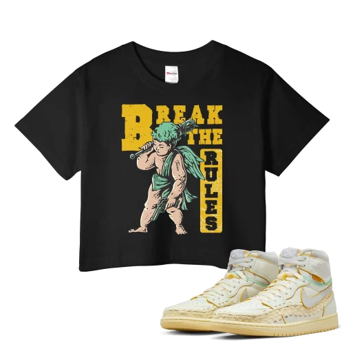 TeeVivo Crop Top Match Air Jordan 1 Retro High OG SP Union LA Bephies Beauty Supply Summer of 96 Break the rules – Air Jordan 1 Crop Top, AJ1 Crop Top