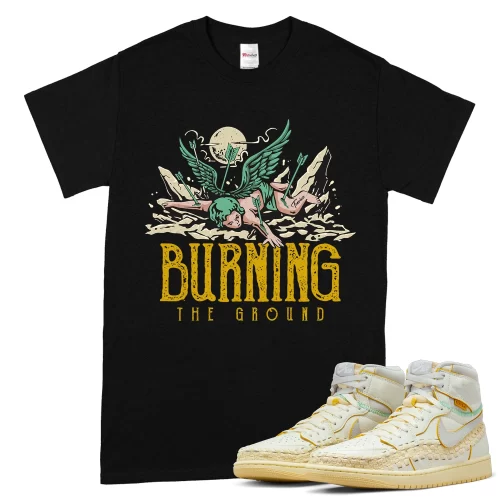 TeeVivo T-Shirt Match Air Jordan 1 Retro High OG SP Union LA Bephies Beauty Supply Summer of 96 Burning the ground – Air Jordan 1 Shirt, AJ1 Shirt