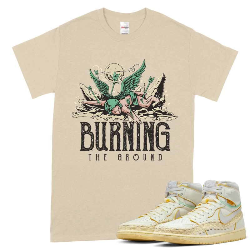 TeeVivo T-Shirt Match Air Jordan 1 Retro High OG SP Union LA Bephies Beauty Supply Summer of 96 Burning the ground – Air Jordan 1 Shirt, AJ1 Shirt