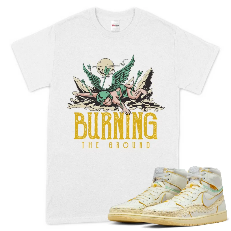 TeeVivo T-Shirt Match Air Jordan 1 Retro High OG SP Union LA Bephies Beauty Supply Summer of 96 Burning the ground – Air Jordan 1 Shirt, AJ1 Shirt