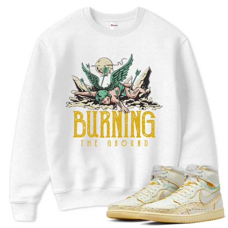 TeeVivo Sweatshirt Match Air Jordan 1 Retro High OG SP Union LA Bephies Beauty Supply Summer of 96 Burning the ground – Air Jordan 1 Sweatshirt, AJ1 Sweatshirt