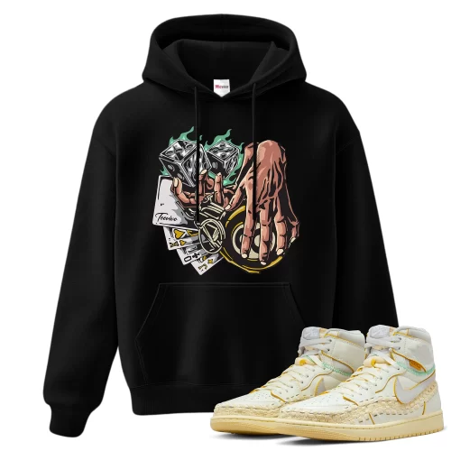TeeVivo Hoodie Match Air Jordan 1 Retro High OG SP Union LA Bephies Beauty Supply Summer of 96 Gambling – Air Jordan 1 Hoodie, AJ1 Hoodie