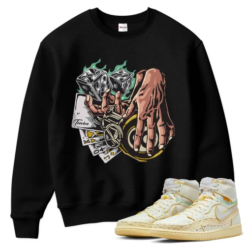 TeeVivo Sweatshirt Match Air Jordan 1 Retro High OG SP Union LA Bephies Beauty Supply Summer of 96 Gambling – Air Jordan 1 Sweatshirt, AJ1 Sweatshirt