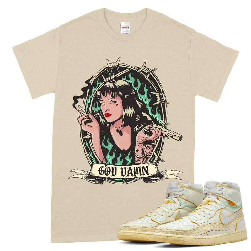 TeeVivo T-Shirt Match Air Jordan 1 Retro High OG SP Union LA Bephies Beauty Supply Summer of 96 God Daaamn – Air Jordan 1 Shirt, AJ1 Shirt