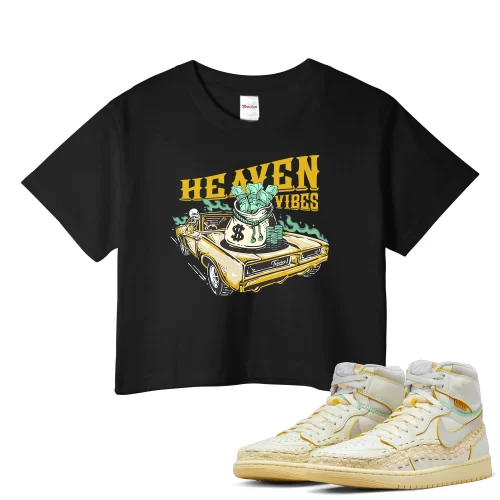 TeeVivo Crop Top Match Air Jordan 1 Retro High OG SP Union LA Bephies Beauty Supply Summer of 96 Heaven vibes – Air Jordan 1 Crop Top, AJ1 Crop Top