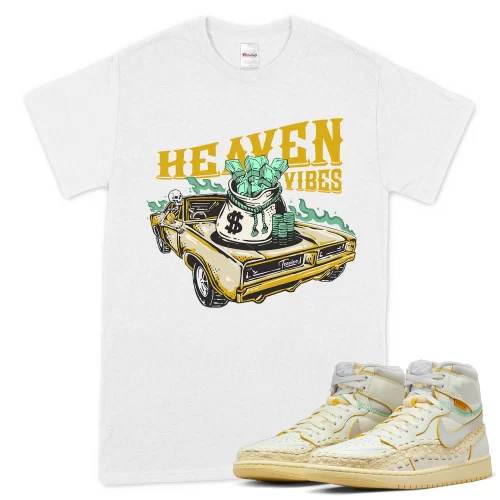 TeeVivo T-Shirt Match Air Jordan 1 Retro High OG SP Union LA Bephies Beauty Supply Summer of 96 Heaven vibes – Air Jordan 1 Shirt, AJ1 Shirt