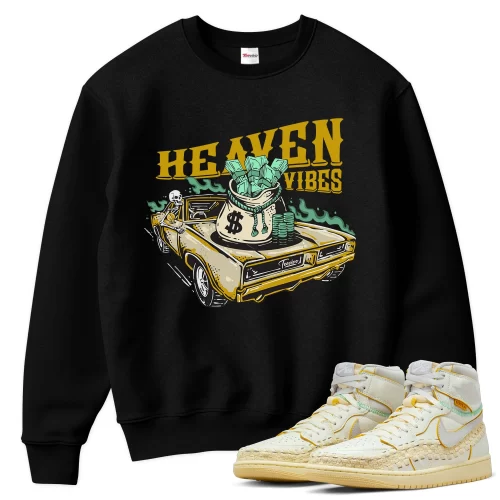 TeeVivo Sweatshirt Match Air Jordan 1 Retro High OG SP Union LA Bephies Beauty Supply Summer of 96 Heaven vibes – Air Jordan 1 Sweatshirt, AJ1 Sweatshirt