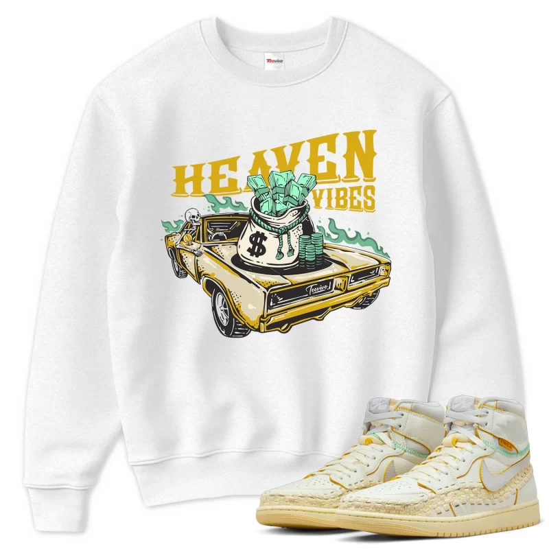 TeeVivo Sweatshirt Match Air Jordan 1 Retro High OG SP Union LA Bephies Beauty Supply Summer of 96 Heaven vibes – Air Jordan 1 Sweatshirt, AJ1 Sweatshirt