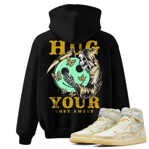 TeeVivo Hoodie Match Air Jordan 1 Retro High OG SP Union LA Bephies Beauty Supply Summer of 96 Hug your lost smile – Air Jordan 1 Hoodie, AJ1 Hoodie