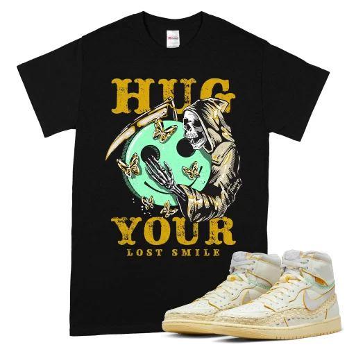 TeeVivo T-Shirt Match Air Jordan 1 Retro High OG SP Union LA Bephies Beauty Supply Summer of 96 Hug your lost smile – Air Jordan 1 Shirt, AJ1 Shirt