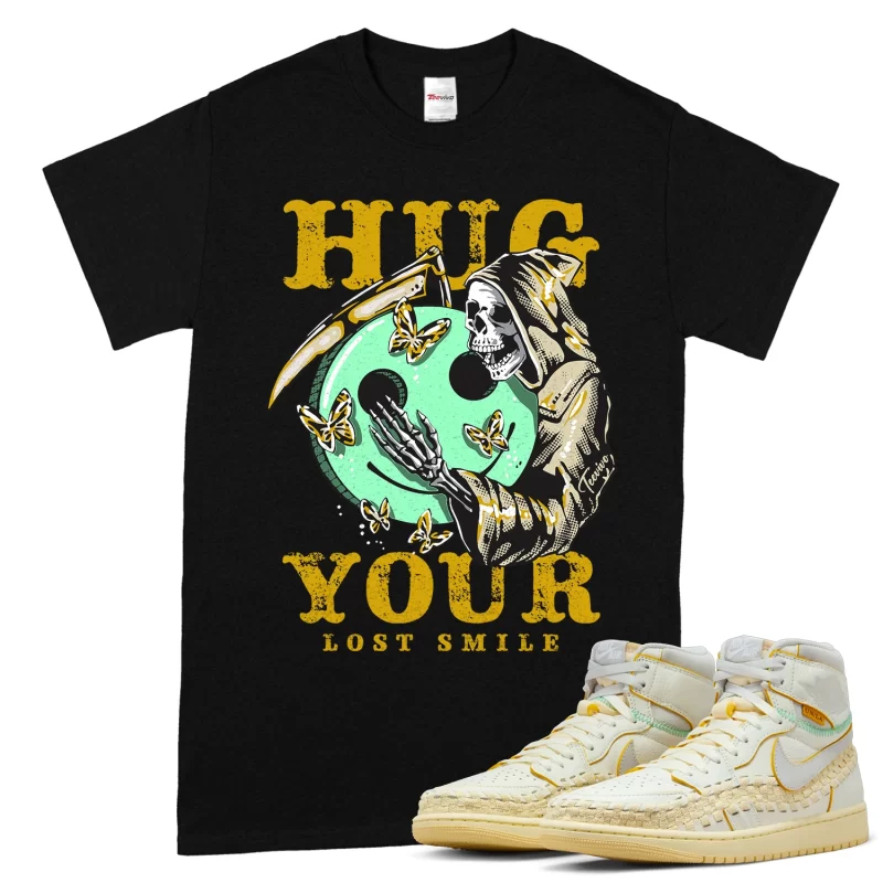 TeeVivo T-Shirt Match Air Jordan 1 Retro High OG SP Union LA Bephies Beauty Supply Summer of 96 Hug your lost smile – Air Jordan 1 Shirt, AJ1 Shirt
