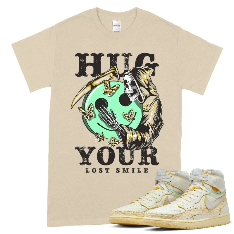 TeeVivo T-Shirt Match Air Jordan 1 Retro High OG SP Union LA Bephies Beauty Supply Summer of 96 Hug your lost smile – Air Jordan 1 Shirt, AJ1 Shirt